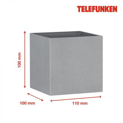 Telefunken 303404TF - LED välisseinavalgusti LED/7W/230V IP44 hõbedane