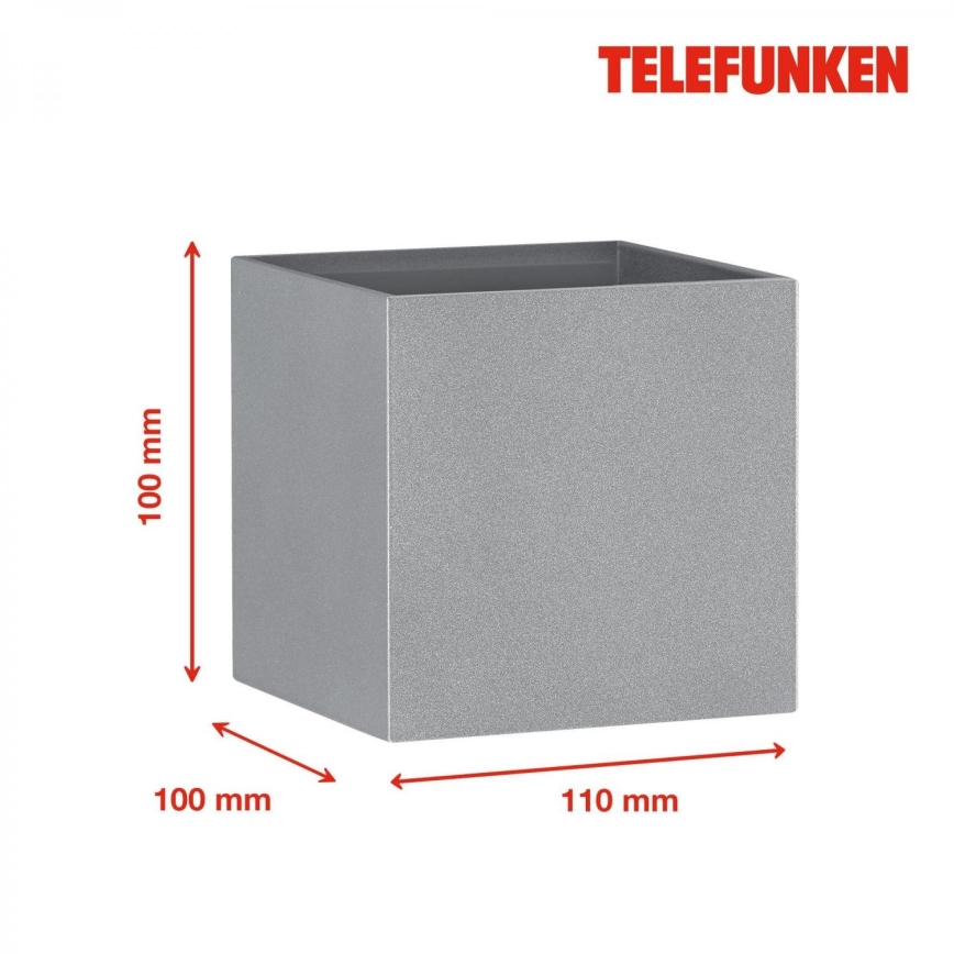 Telefunken 303404TF - LED välisseinavalgusti LED/7W/230V IP44 hõbedane
