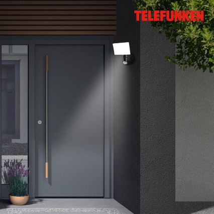 Telefunken 304305TF - LED Väli seinavalgusti anduriga LED/24W/230V IP44 must