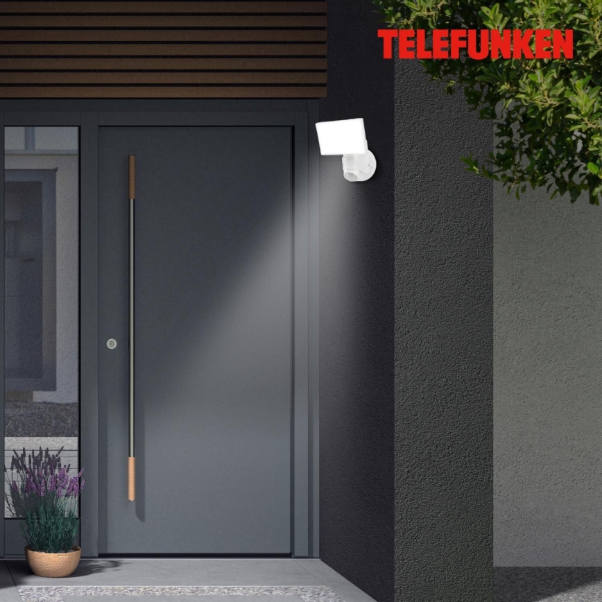 Telefunken 304306TF - LED Väli seinavalgusti anduriga LED/16W/230V IP44 valge
