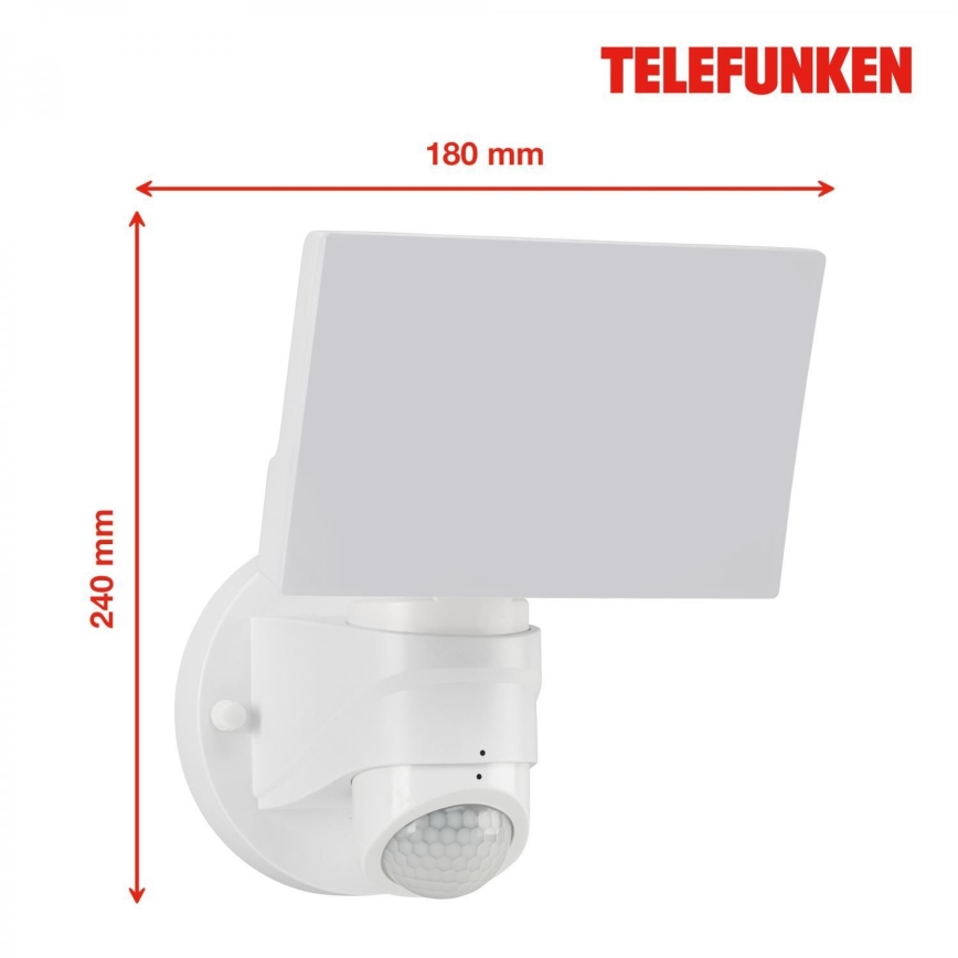 Telefunken 304306TF - LED Väli seinavalgusti anduriga LED/16W/230V IP44 valge