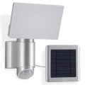 Telefunken 304704TF - LED Päikesepaneeliga seinaprožektor anduriga LED/6W/3,7V IP44 hõbedane