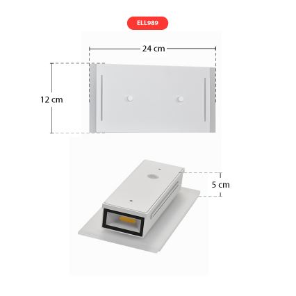 Telefunken 307706TF - LED Väli seinavalgusti 2xLED/3W/230V IP44 valge