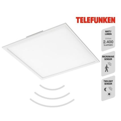 Telefunken 308806TF - LED Pinnale kinnitatav valguspaneel anduriga LED/25W/230V 4000K