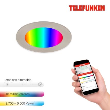 Telefunken 309302TF - LED RGBW Hämardatav süvistatav valgusti vannituppa LED/6W/230V 2700-6500K IP23 Wi-Fi Tuya