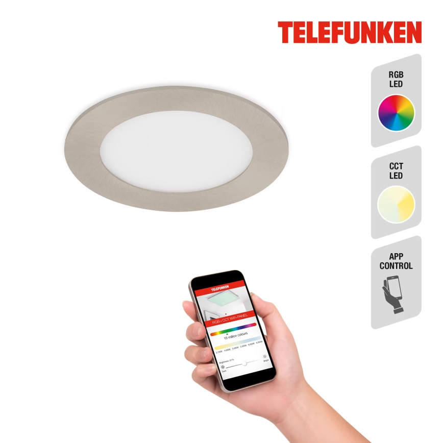 Telefunken 309302TF - LED RGBW Hämardatav süvistatav valgusti vannituppa LED/6W/230V 2700-6500K IP23 Wi-Fi Tuya