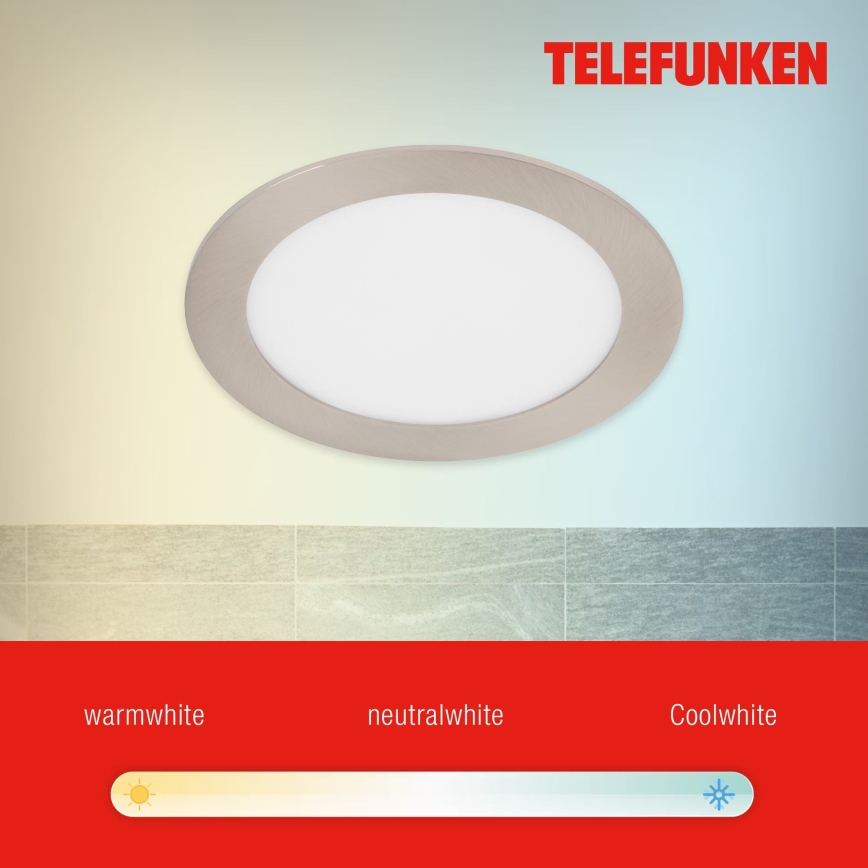 Telefunken 309402TF - LED RGBW Hämardatav süvistatav valgusti vannituppa LED/12W/230V 2700-6500K IP23 Wi-Fi Tuya