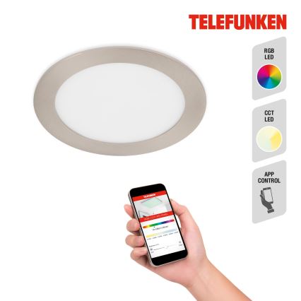 Telefunken 309402TF - LED RGBW Hämardatav süvistatav valgusti vannituppa LED/12W/230V 2700-6500K IP23 Wi-Fi Tuya