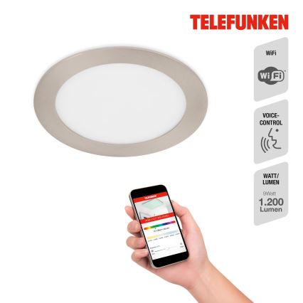 Telefunken 309402TF - LED RGBW Hämardatav süvistatav valgusti vannituppa LED/12W/230V 2700-6500K IP23 Wi-Fi Tuya