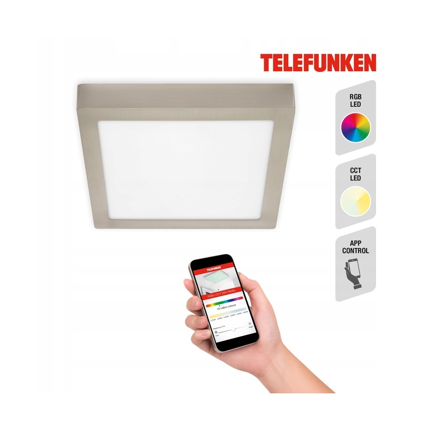 Telefunken 309602TF - LED RGB Hämardatav laevalgusti LED/18W/230V 2700-6500K Wi-Fi Tuya