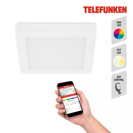 Telefunken 309706TF - RGB LED Hämardatav laevalgusti LED/23W/230V 2700-6500K Wi-Fi Tuya valge