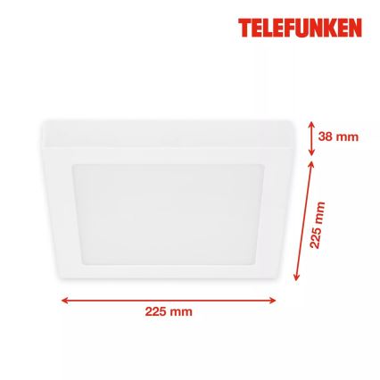 Telefunken 309706TF - RGB LED Hämardatav laevalgusti LED/23W/230V 2700-6500K Wi-Fi Tuya valge