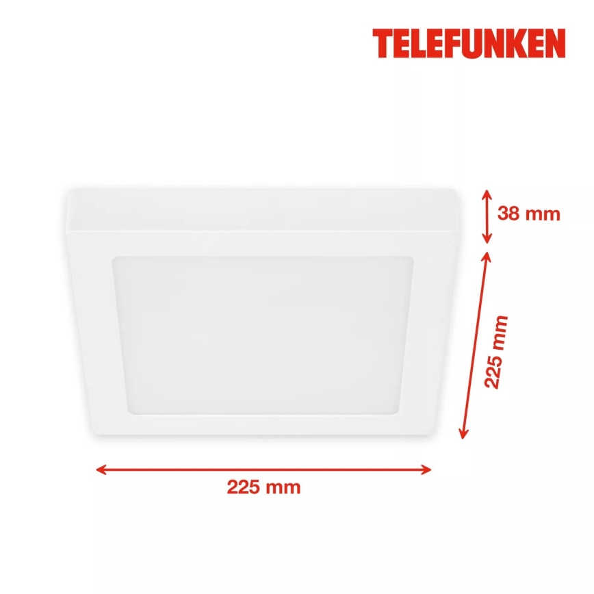 Telefunken 309706TF - RGB LED Hämardatav laevalgusti LED/23W/230V 2700-6500K Wi-Fi Tuya valge
