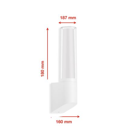 Telefunken 311306TF - LED-välisseinavalgusti LED/8W/230V 4000K IP44 valge
