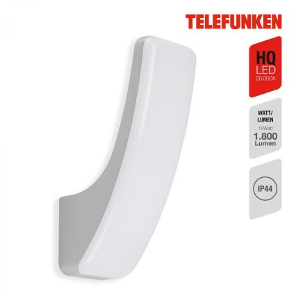 Telefunken 311604TF - LED Väli seinavalgusti LED/15W/230V IP44 hõbedane