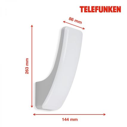 Telefunken 311604TF - LED Väli seinavalgusti LED/15W/230V IP44 hõbedane