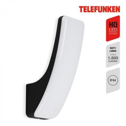 Telefunken 311605TF - LED Väli seinavalgusti LED/15W/230V IP44 must