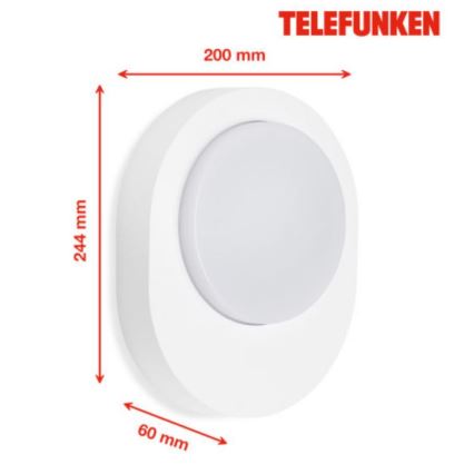 Telefunken 312006TF - LED Väli seinavalgusti LED/8W/230V IP44 valge