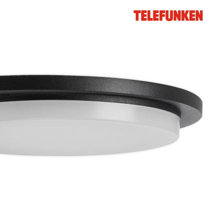 Telefunken 312505TF-LED Väli seinavalgusti koos anduriga LED/10W/230V IP44 must