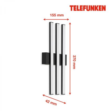 Telefunken 313105TF - LED Väli seinavalgusti 3xLED/4W/230V IP44