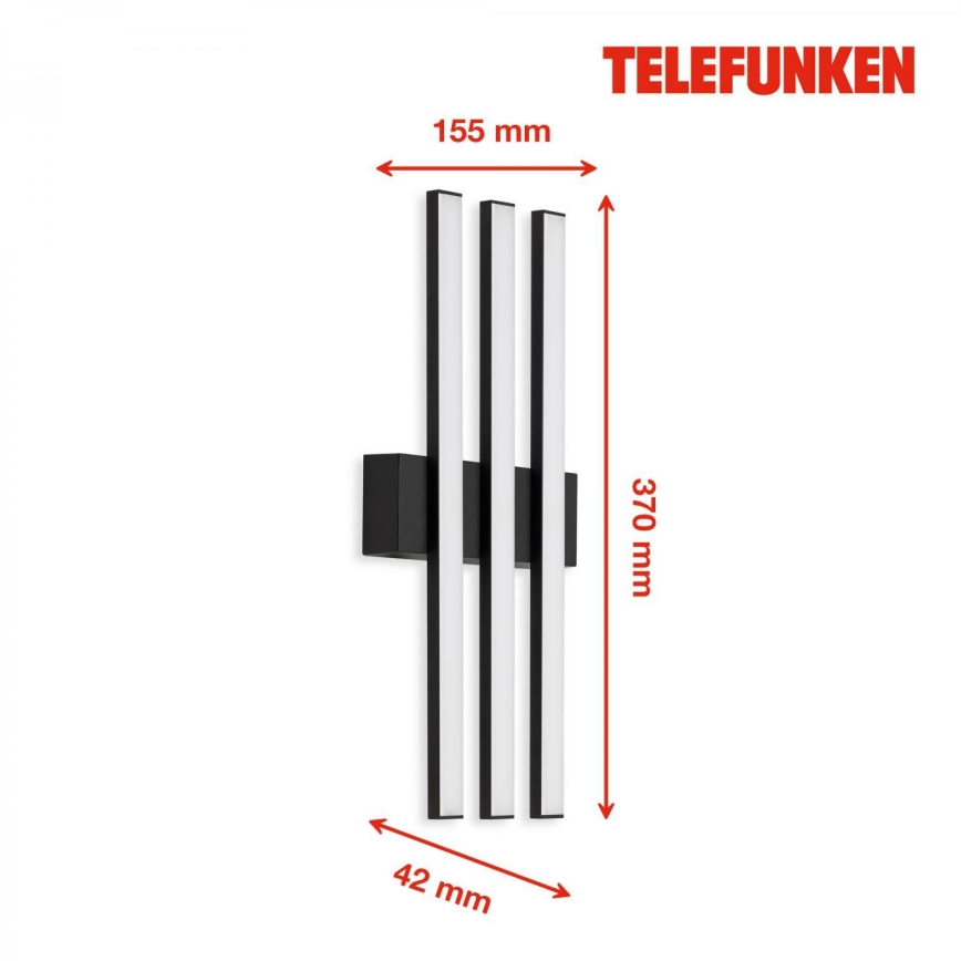 Telefunken 313105TF - LED Väli seinavalgusti 3xLED/4W/230V IP44