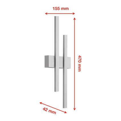 Telefunken 313204TF - LED Väli seinavalgusti 2xLED/8W/230V IP44