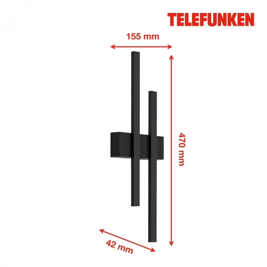 Telefunken 313205TF - LED-välisseinale paigaldatav seinavalgusti 2xLED/4W/230V 4000K IP44