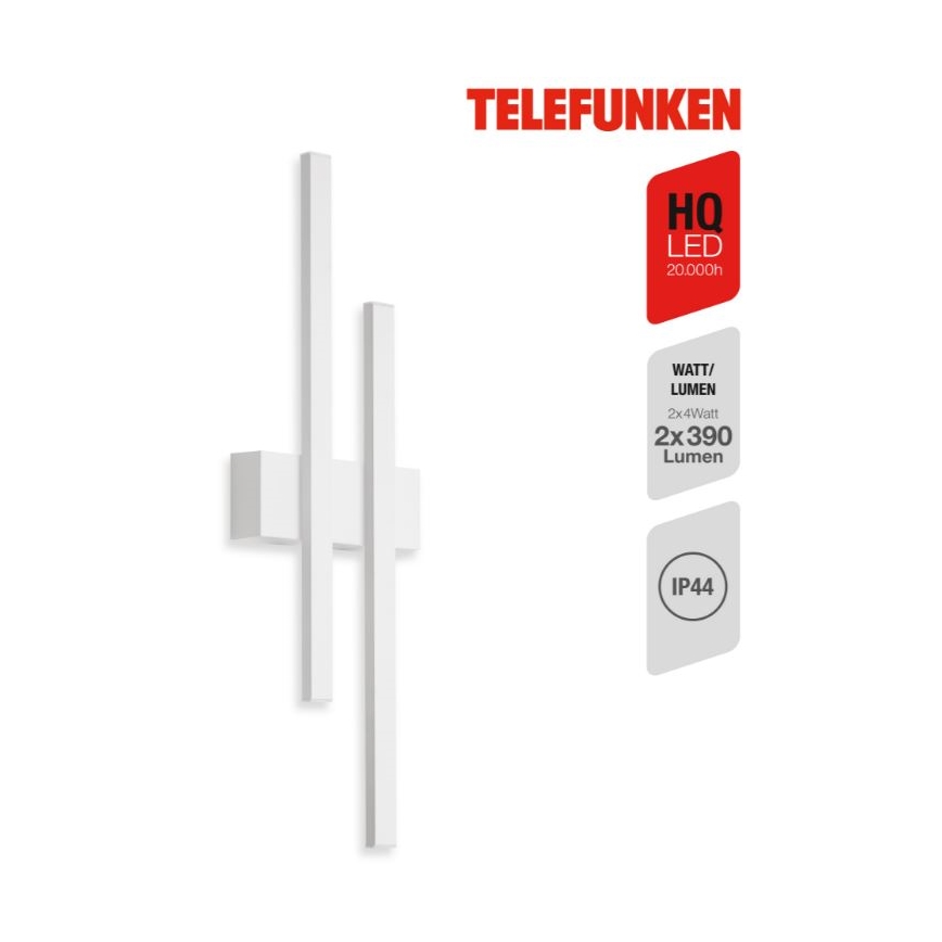 Telefunken 313206TF - LED Väli seinavalgusti 2xLED/8W/230V IP44