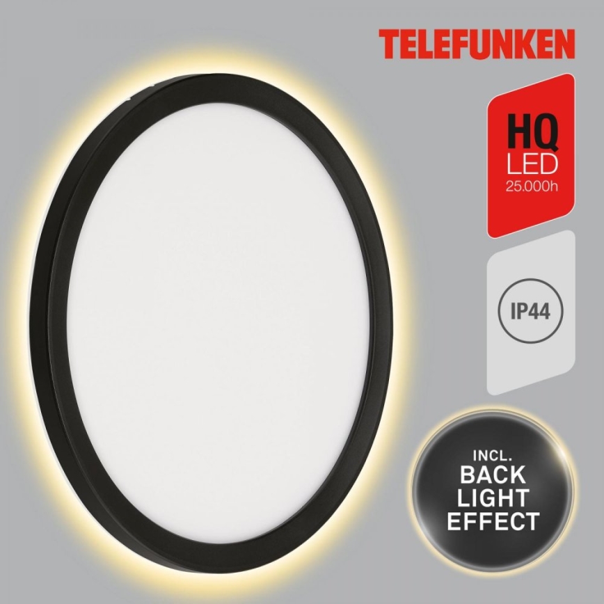 Telefunken 313405TF - LED välisseinavalgusti LED/15W/230V IP44 must