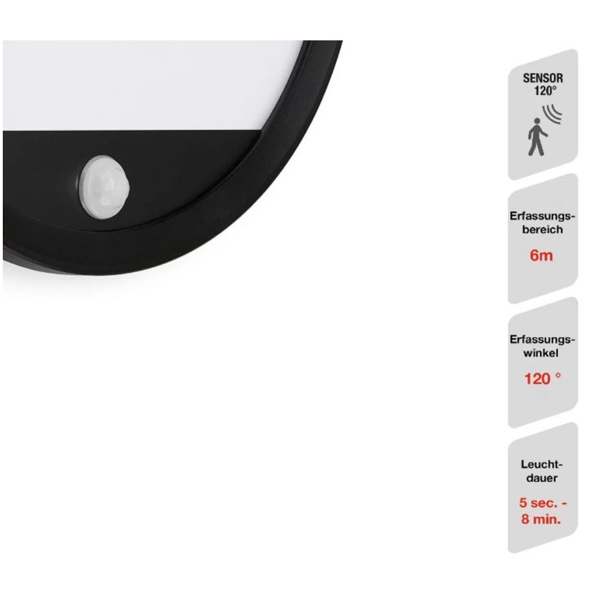 Telefunken 313705TF - LED Väli seinavalgusti anduriga LED/15W/230V IP44