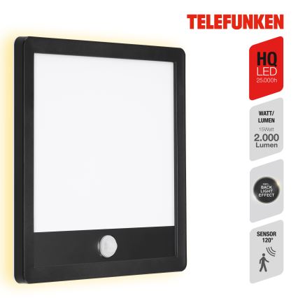 Telefunken 313805TF - LED Väli seinavalgusti koos anduriga LED/15W/230V IP44