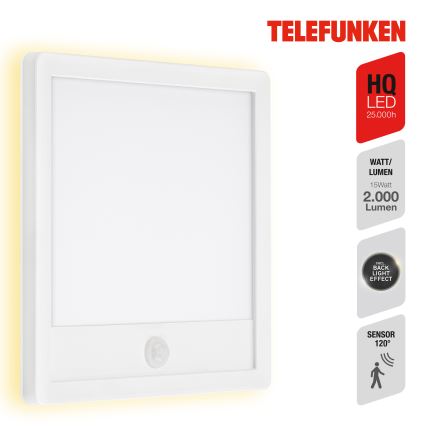 Telefunken 313806TF - LED Väli seinavalgusti koos anduriga LED/15W/230V IP44