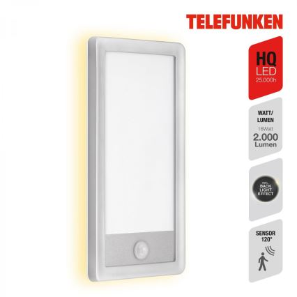 Telefunken 313904TF - LED Väli seinavalgusti koos anduriga LED/16W/230V IP44