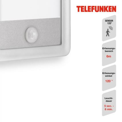 Telefunken 313904TF - LED Väli seinavalgusti koos anduriga LED/16W/230V IP44