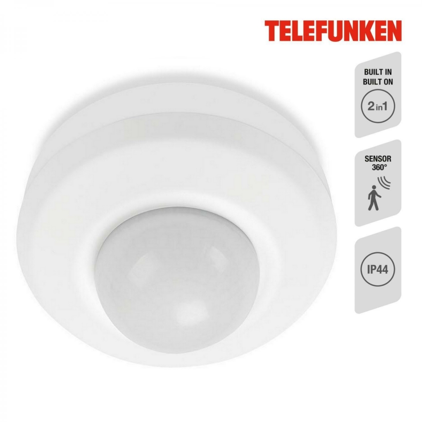 Telefunken 314706TF - Väli liikumisandur 360° IP44 valge