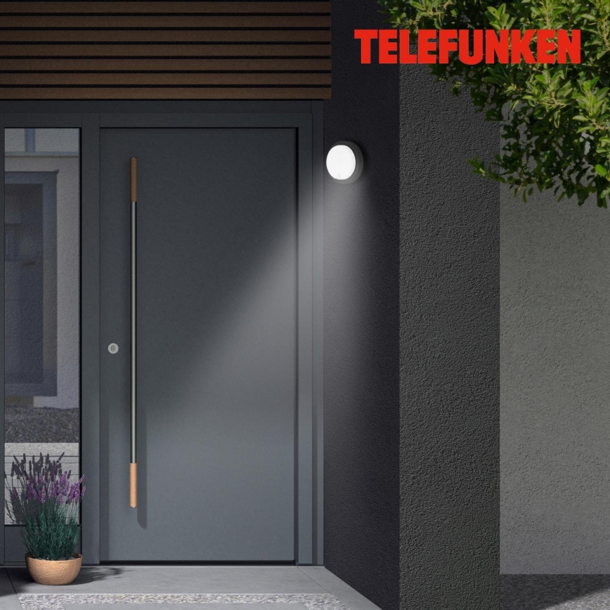 Telefunken 315305TF - LED Väli seinavalgusti koos anduriga LED/12W/230V IP44 must