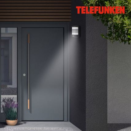 Telefunken 315505TF - LED Väli seinavalgusti koos anduriga LED/12W/230V IP44 must