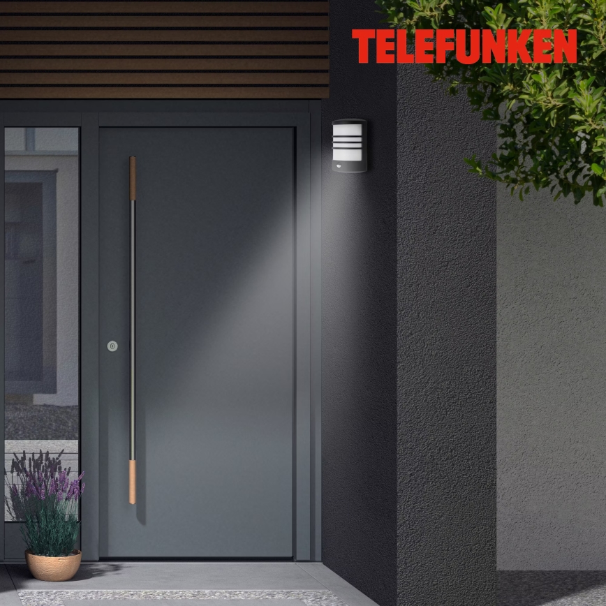 Telefunken 315505TF - LED Väli seinavalgusti koos anduriga LED/12W/230V IP44 must