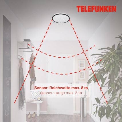 Telefunken 318305TF - LED Laevalgusti vannituppa anduriga LED/16W/230V IP44 d. 28 cm