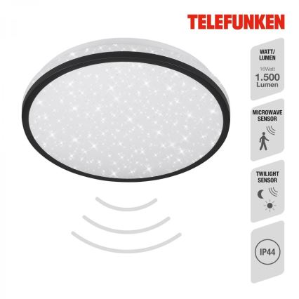 Telefunken 318305TF - LED Laevalgusti vannituppa anduriga LED/16W/230V IP44 d. 28 cm