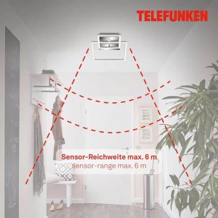 Telefunken 318608TF - LED Laevalgusti koos anduriga FRAME LED/17W/230V 3000K matt kroom