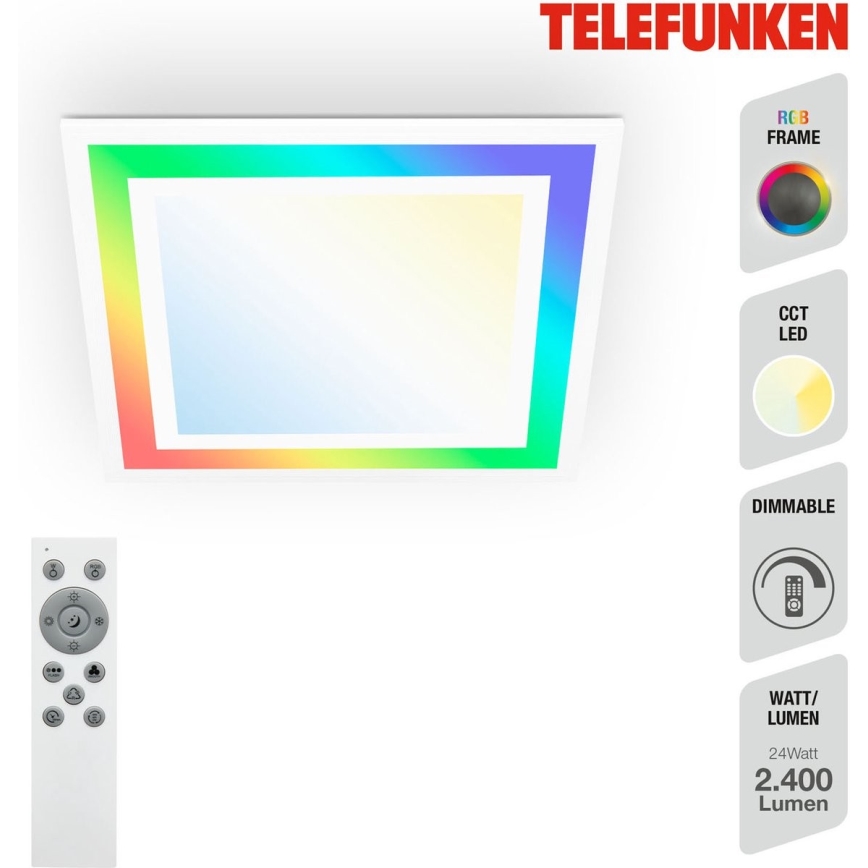 Telefunken 318806TF - LED RGB Hämardatav laevalgusti LED/24W/230V 3000-6500K + kaugjuhtimispult