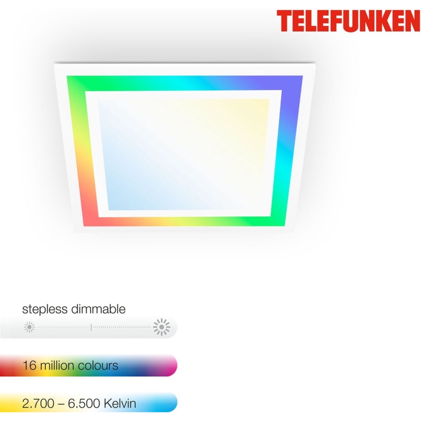 Telefunken 318806TF - LED RGB Hämardatav laevalgusti LED/24W/230V 3000-6500K + kaugjuhtimispult