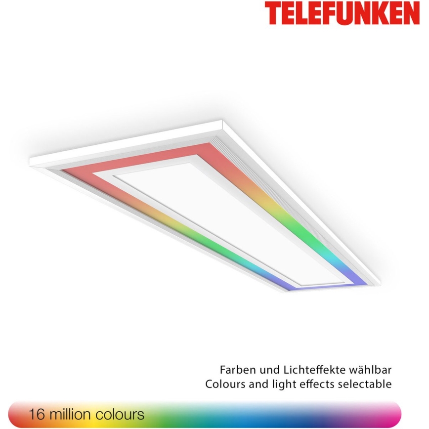 Telefunken 318906TF - LED RGBW hämardatav laelamp LED/24W/230V 3000-6500K 25x100 cm + kaugjuhtimispult