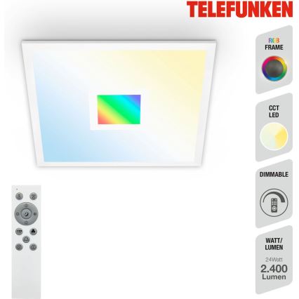 Telefunken 319106TF - RGBW Hämardatav laevalgusti LED/24W/230V 2700-6500K valge + kaugjuhtimispult