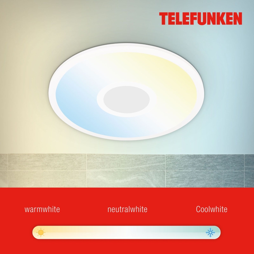 Telefunken 319306TF - LED RGBW Hämardatav valgusti LED/22W/230V 2700-6500K + kaugjuhtimispult
