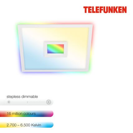 Telefunken 319506TF - RGBW Hämardatav laevalgusti LED/36W/230V 2700-6500K valge + kaugjuhtimispult