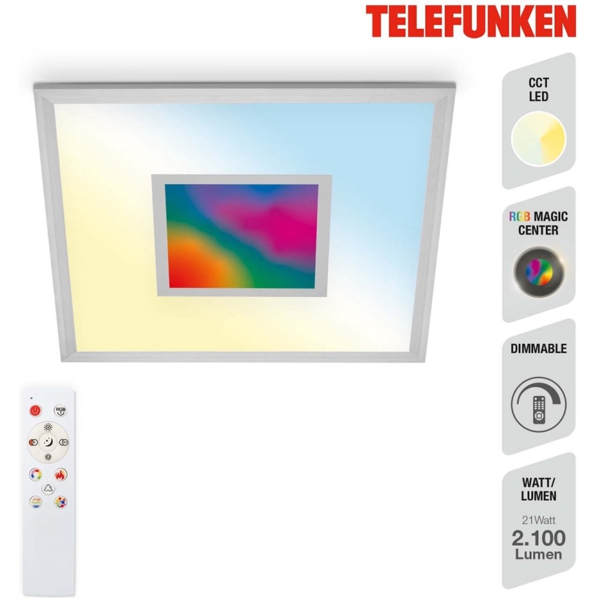 Telefunken 319704TF - RGB LED Hämardatav laevalgusti LED/24W/230V 3000-6500K + kaugjuhtimispult