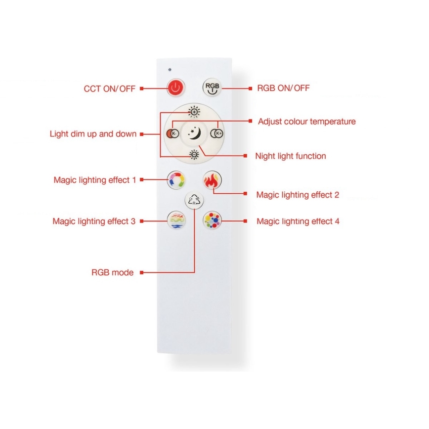 Telefunken 319704TF - RGB LED Hämardatav laevalgusti LED/24W/230V 3000-6500K + kaugjuhtimispult