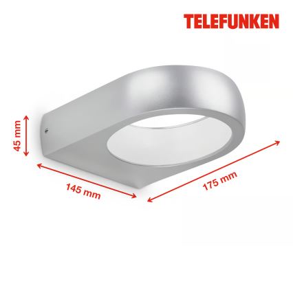 Telefunken 320204TF - LED välisseinavalgusti LED/6,5W/230V IP44 mattkroom
